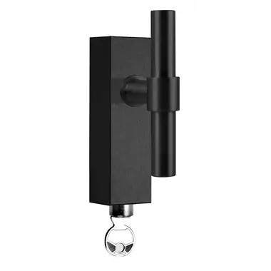 Draaikiep raamkruk Mat zwart PVD One Piet Boon PBT15- DKLOCK Afsluitbaar 119mm